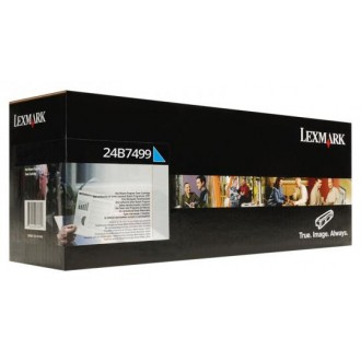 Lexmark 24B7499, originálny toner, azúrový