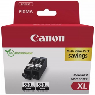 Canon PGI-550XL (6431B010), originálny atrament, čierny, XL 2-pack