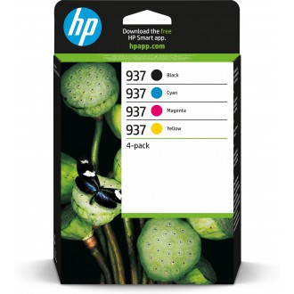 HP 6C400NE (937), originálny atrament, CMYK, 4-pack