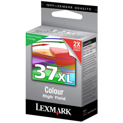 Lexmark 18C2180EXL (#37), originálny atrament, farebný