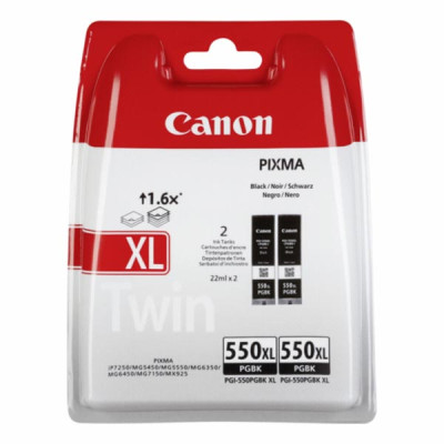 Canon PGI-550BkXL  (6431B005), originálny atrament, čierny, 2 x 22 ml, 2-pack XL