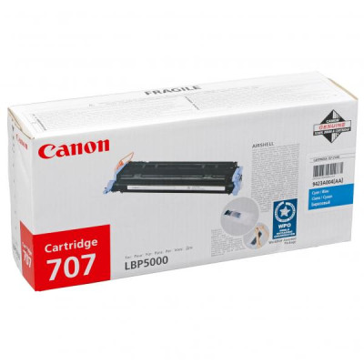 Canon CRG-707C (9423A004), originálny toner, azúrový