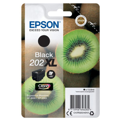 Epson T02G140 (C13T02G14010, 202XL), originálny atrament, čierny, 13,8 ml