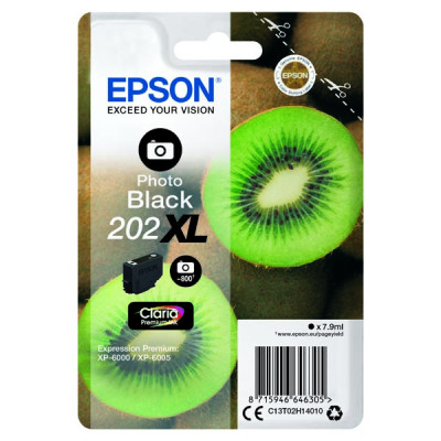 Epson T02H140 (C13T02H14010, 202XL), originálny atrament, photo čierny, 7,9 ml, XL