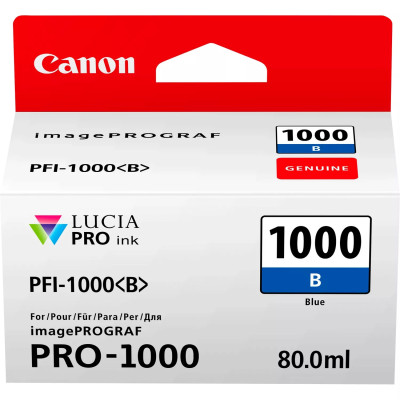 Canon PFI-1000B (0555C001), originálny atrament, modrý, 80 ml