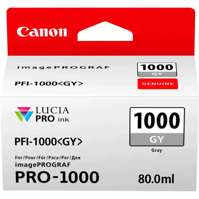 Canon PFI-1000Gy (0552C001), originálny atrament, šedý, 80 ml