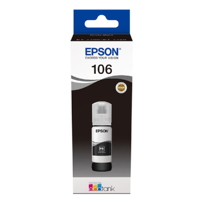 Epson T00R1 (C13T00R140, 106), originálny atrament, čierny, 70 ml