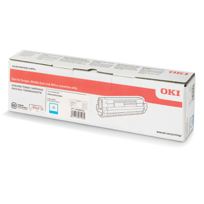 Oki C824 (47095703), originálny toner, azúrový