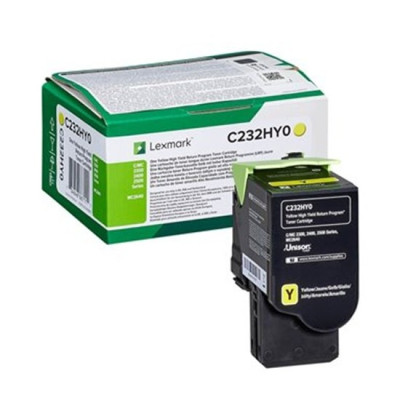 Lexmark C232HY0, originálny toner, žltý, return