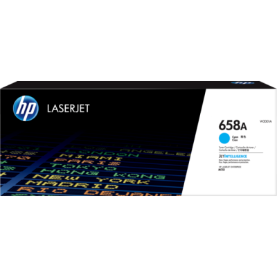 HP W2001A (658A), originálny toner, azúrový