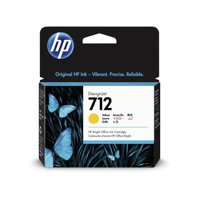 HP 3ED69A (712), originálny atrament, žltý, 29 ml