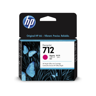 HP 3ED68A (712), originálny atrament, purpurový, 29 ml