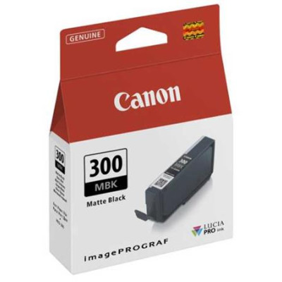 Canon PFI-300MBk (4192C001), originálny atrament, matne čierny, 14,4 ml