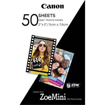 Samolepiaci fotopapier Canon ZINK - 50 listov, 5 x 7,6 cm, 3215C002 