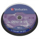 Verbatim DVD+R, 43666, DataLife PLUS, 10-pack, 8.5GB, 8x, 12cm, Double Layer, cake box, Matt Silver, bez možnosti potlače