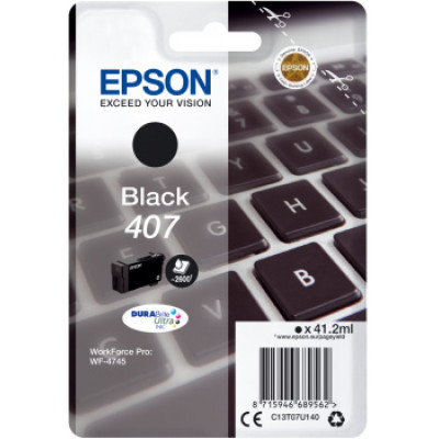 Epson T07U1 (C13T07U140), originálny atrament, čierny, 41,2 ml