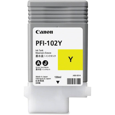 Canon PFI-102Y (0898B001), originálny atrament, žltý, 130 ml