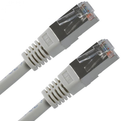 FTP patchcord, Cat.5e, RJ45 M-5m, tienený, šedý, economy