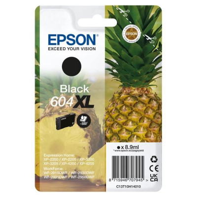 Epson T10H1 (C13T10H14010, 604XL), originálny atrament, čierny, 8,9 ml, XL