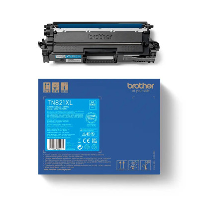 Brother TN-821XLC, originálny toner, azúrový, XL