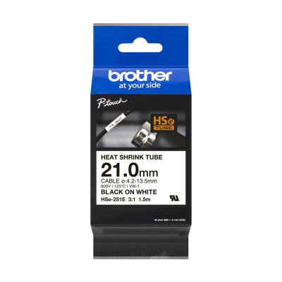 Originálna zmršťovacia bužírka Brother HSE-231E, šírka 21 mm, dĺžka 1,5 m