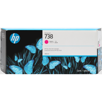 HP 676M7A (738), originálny atrament, purpurový, 300 ml