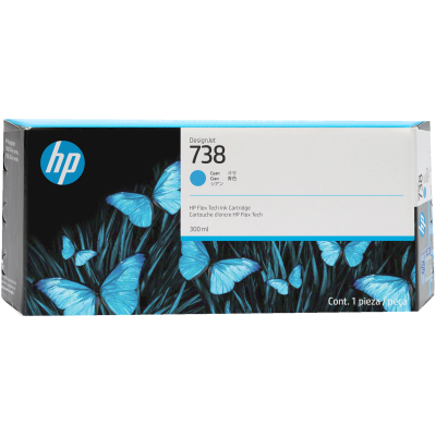 HP 676M6A (738), originálny atrament, azúrový, 300 ml