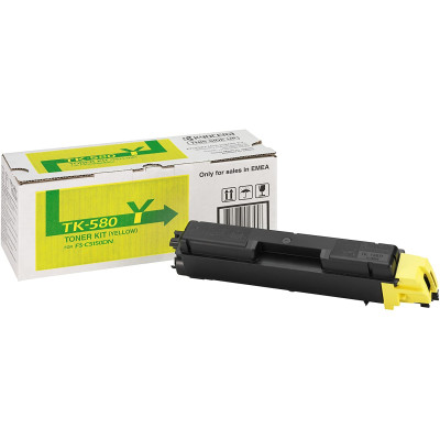 Kyocera TK-580Y (1T02KTANL0), originálny toner, žltý