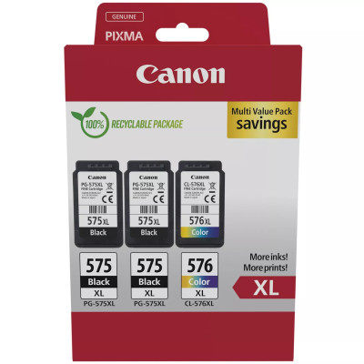 Canon PG-575XL x2/CL-576XL (5437C004), originálny atrament, čierny/farebný, 2x 15 + 12,6 ml, Multipack