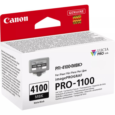 Canon PFI-4100MBK (6776C001), originálny atrament, matne čierny, 80 ml