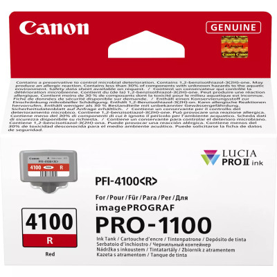 Canon PFI-4100R (6785C001), originálny atrament, červený, 80 ml