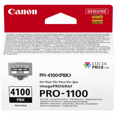 Canon PFI-4100PBK (6777C001), originálny atrament, photo čierny, 80 ml