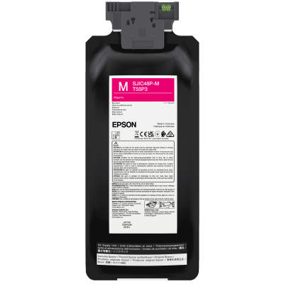 Epson T55P4 (SJIC48P-M, C13T55P440), originálny atrament, purpurový, 480 ml