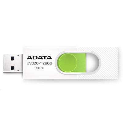 ADATA Flash Disk 128GB UV320, USB 3.1 Dash Drive, biela/zelená