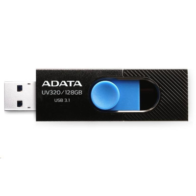 ADATA Flash Disk 128GB UV320, USB 3.1 Dash Drive, čierna / modrá