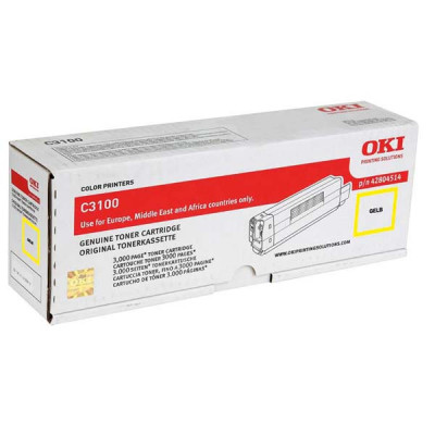 Oki C3100 (42804513), originálny toner, žltý