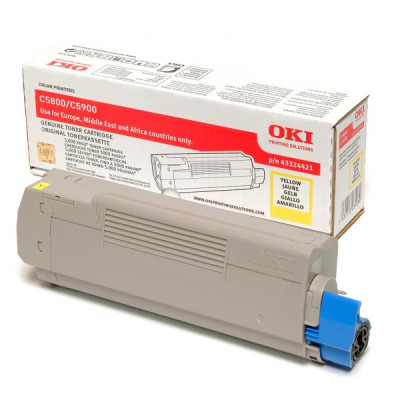 Oki C5800 (43324421), originálny toner, žltý