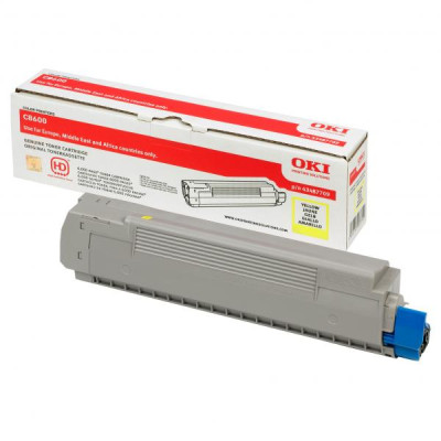 Oki C8600 (43487709), originálny toner, žltý