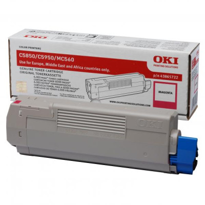 Oki C5850 (43865722), originálny toner, purpurový