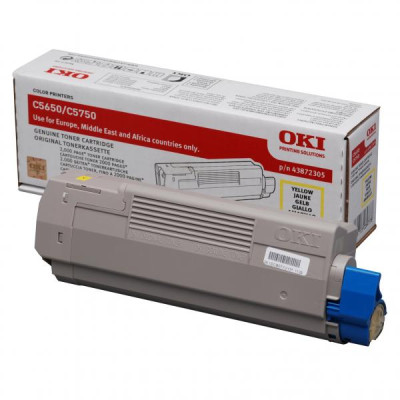 Oki C5650 (43872305), originálny toner, žltý