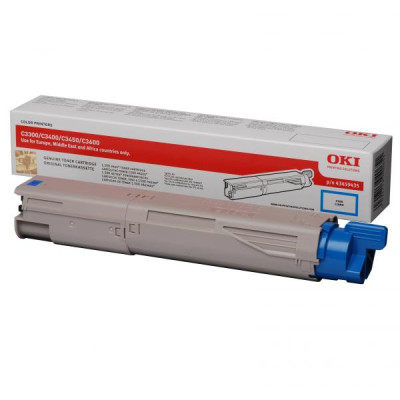 Oki C3300 (43459435), originálny toner, azúrový