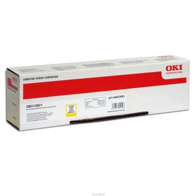 Oki C801 (44643001), originálny toner, žltý