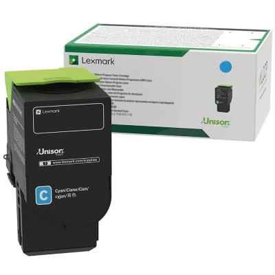 Lexmark 24B7549, originálny toner, azúrový