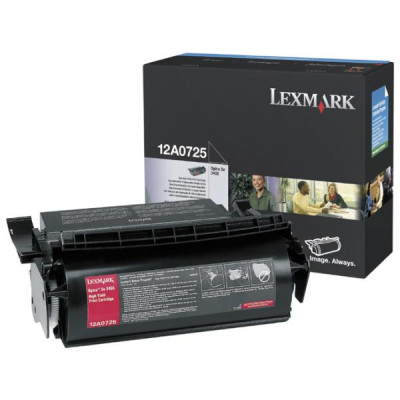 Lexmark 12A0725, originálny toner, čierny