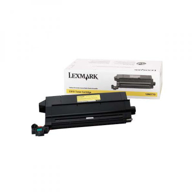 Lexmark 12N0770, originálny toner, žltý