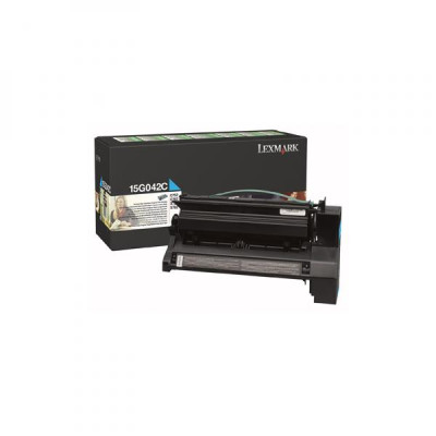 Lexmark 15G042C, originálny toner, azúrový