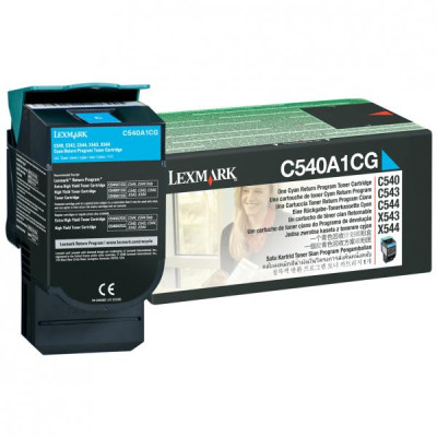 Lexmark C540A1CG, originálny toner, azúrový