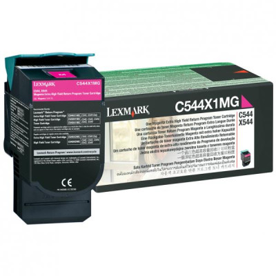 Lexmark C544X1MG, originálny toner, purpurový