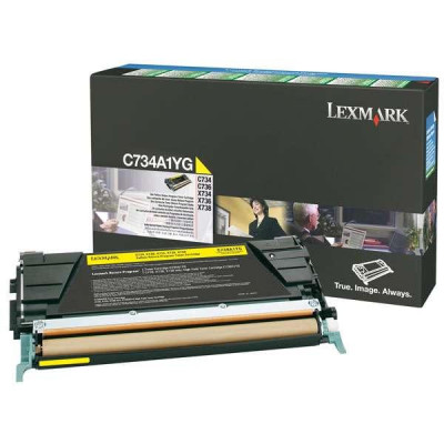 Lexmark C734A1YG, originálny toner, žltý