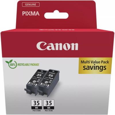 Canon PGI-35Bk (1509B012, 1509B029), originálny atrament, čierny, 2 × 9 ml, 2-pack